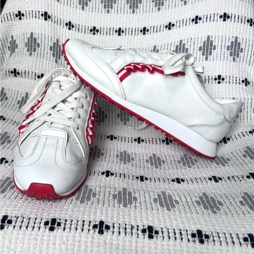Tory Burch (Tory Sport) Golf Ruffle Trainers, Size 10M (runs small)